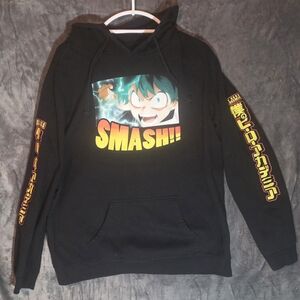 Black My Hero Academia Graphic Hoodie